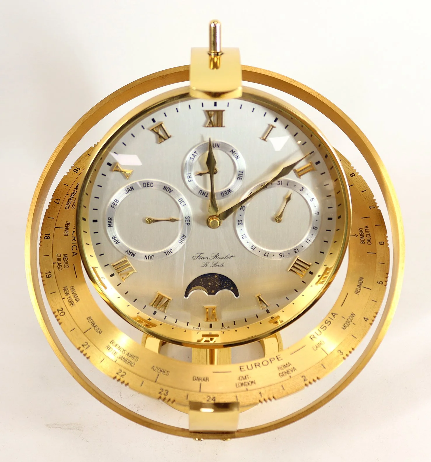 Jean Roulet 'Presidents Clock' in the Shape of an Armillary Sphere